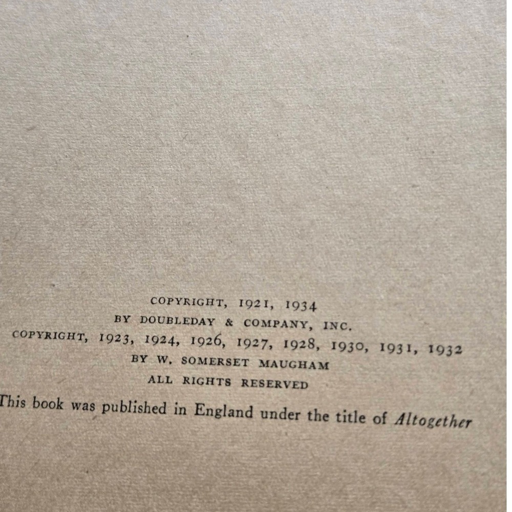 Garden City Publishing East and West W Somerset Maugham 1934 Deluxe - Picture 4 of 10